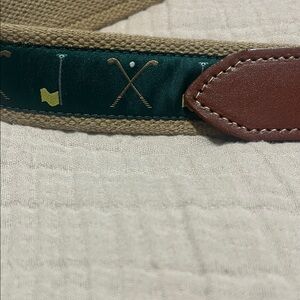 Stylish Tan and Green Men's Bag